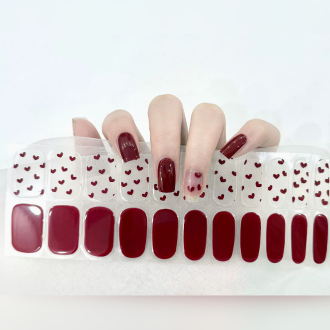 Vairely Burgundy Hearts