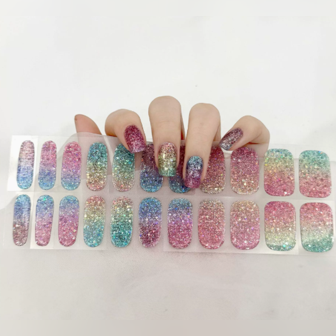 Vairely Rainbow Glitter Ombre