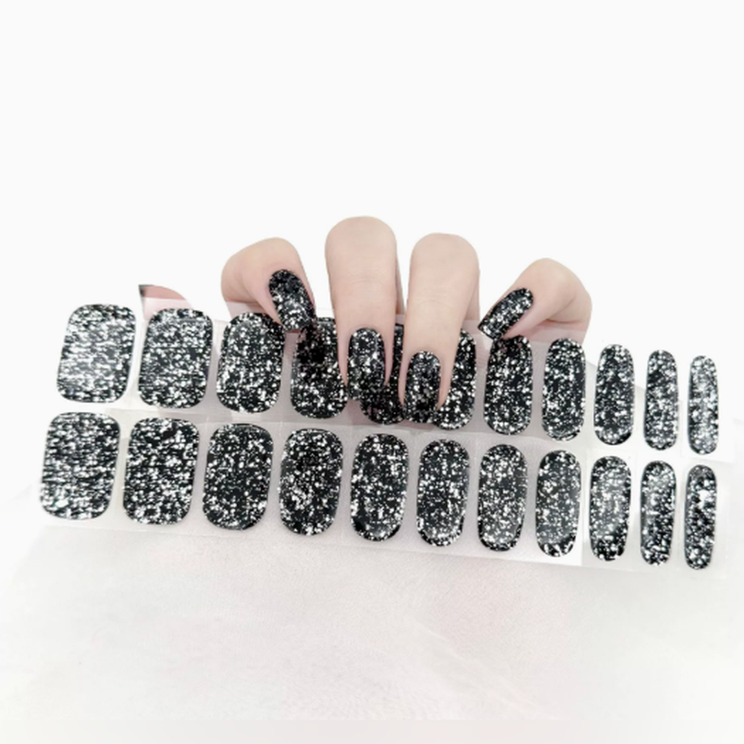 Vairely Silver Onyx Confetti